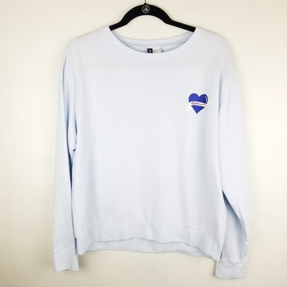 Divided Tops - Divided Don't Hate Mediate Blue Long Sleeve Shirt